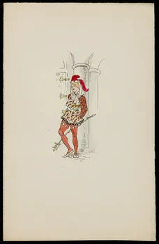 partie d'un ensemble de dessins Jeune fille en costume médiéval 1968.102.4448  Photo Mucem