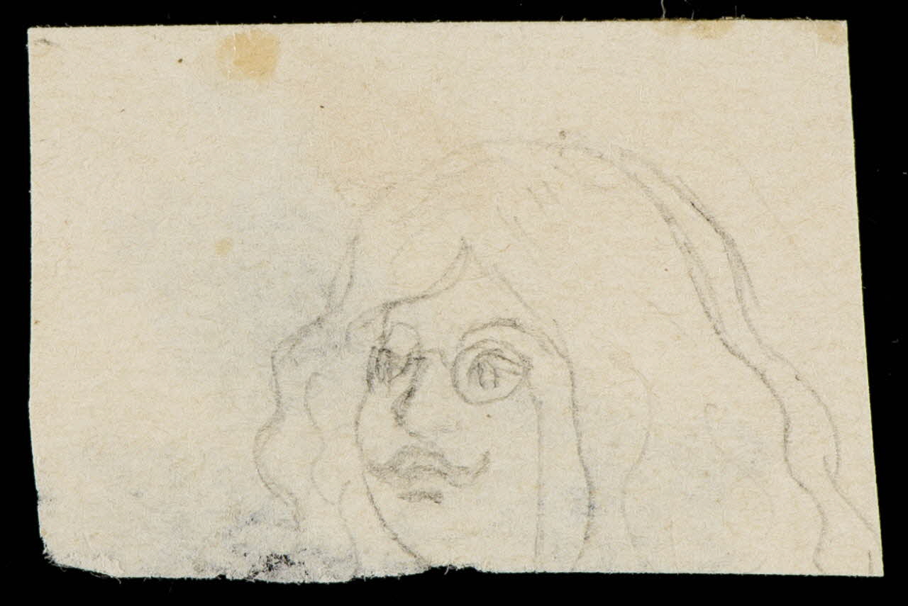 partie d'un ensemble de dessins Tête d'homme 1968.102.4453 Photo Mucem