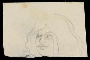 partie d'un ensemble de dessins Tête d'homme 1968.102.4453 Photo Mucem