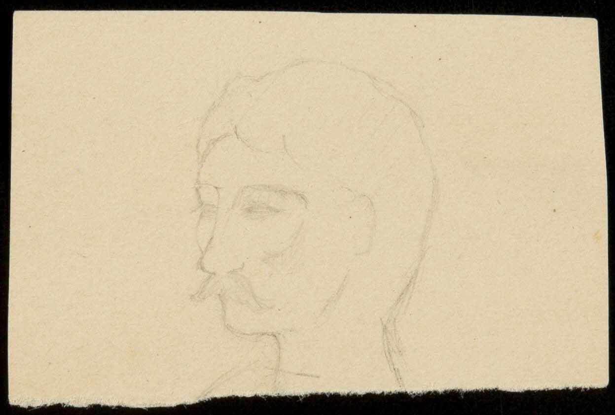 partie d'un ensemble de dessins Tête d'homme 1968.102.4462 Photo Mucem