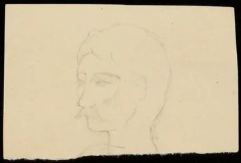 partie d'un ensemble de dessins Tête d'homme 1968.102.4462 Photo Mucem