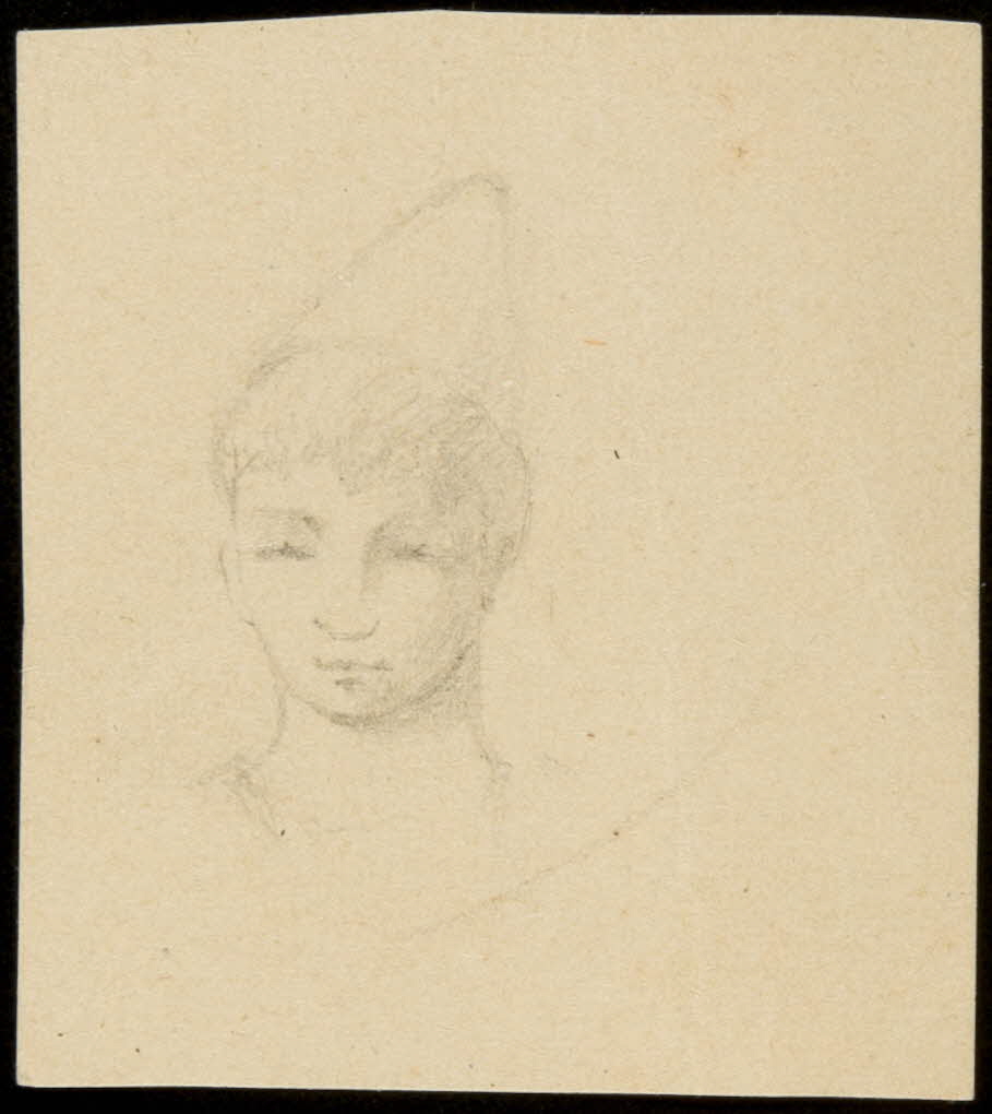 partie d'un ensemble de dessins Tête d'homme 1968.102.4463 Photo Mucem