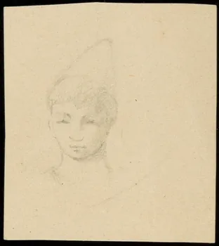 partie d'un ensemble de dessins Tête d'homme 1968.102.4463 Photo Mucem