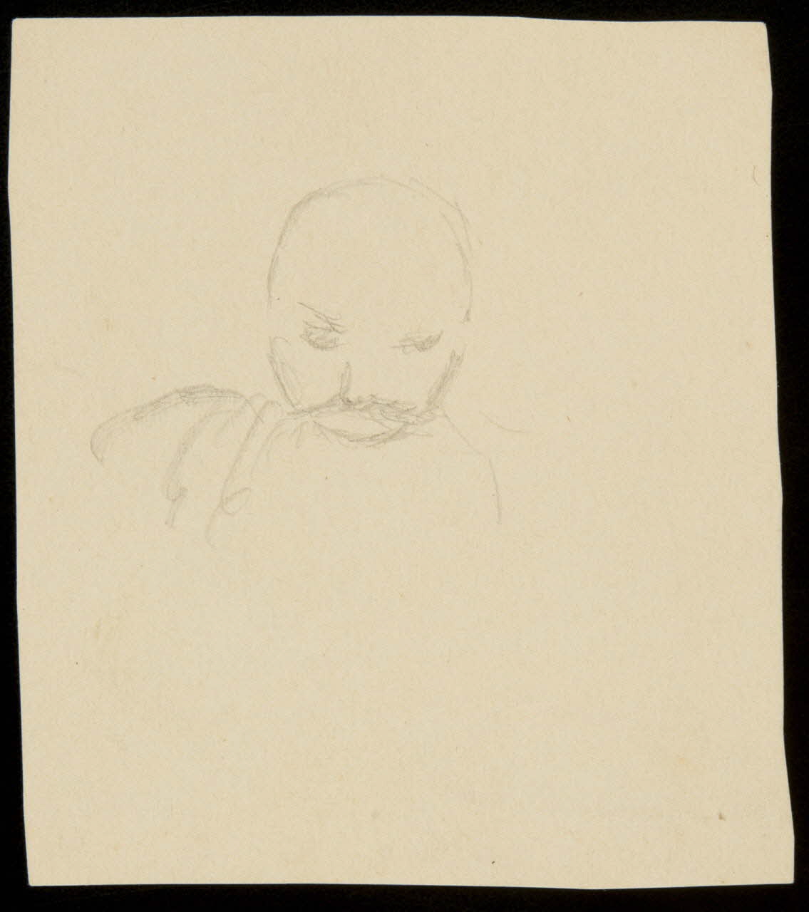 partie d'un ensemble de dessins Tête d'homme 1968.102.4466 Photo Mucem