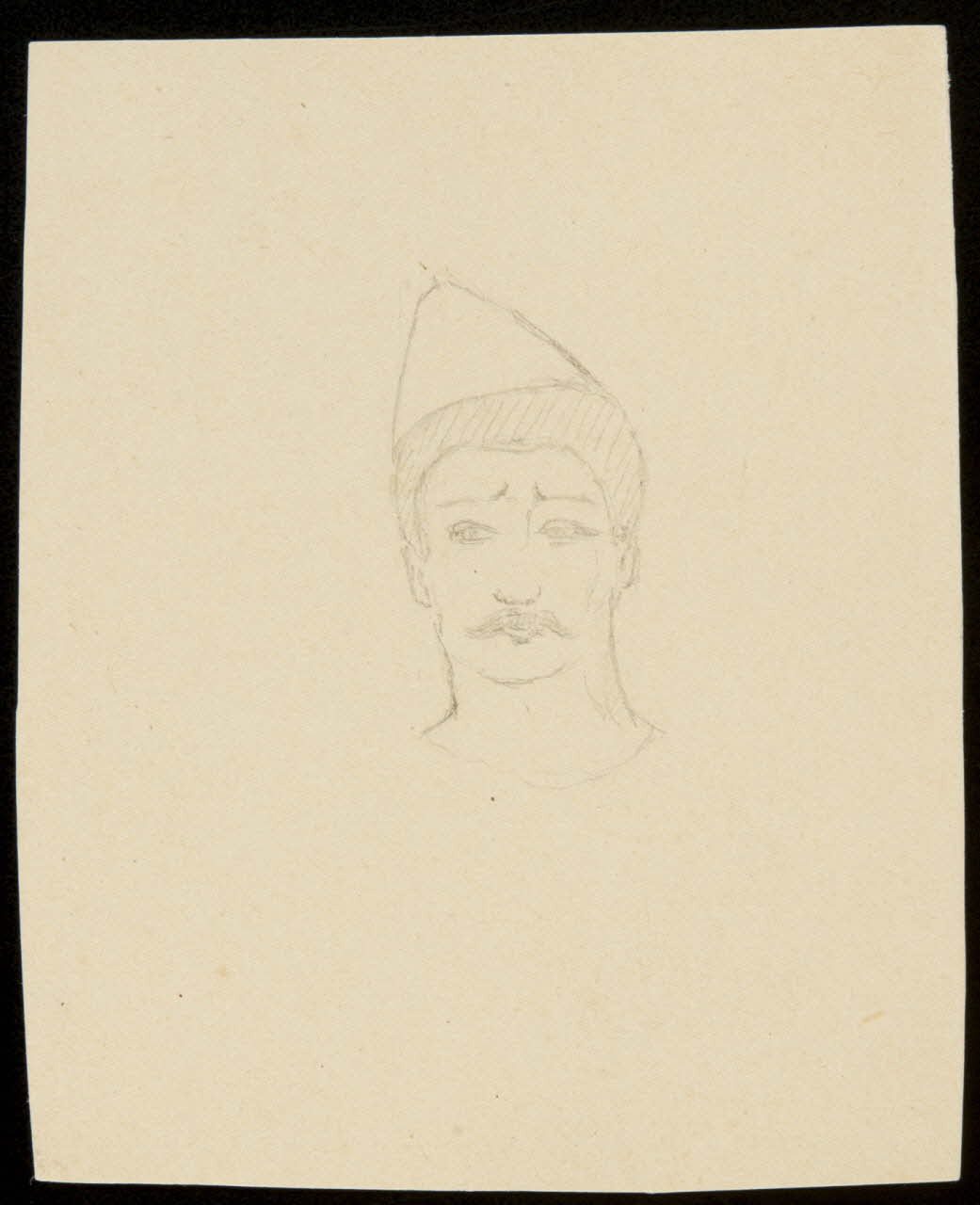 partie d'un ensemble de dessins Tête d'homme de face 1968.102.4468 Photo Mucem