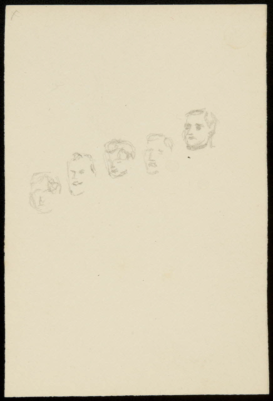 partie d'un ensemble de dessins Têtes d'homme 1968.102.4469 Photo Mucem