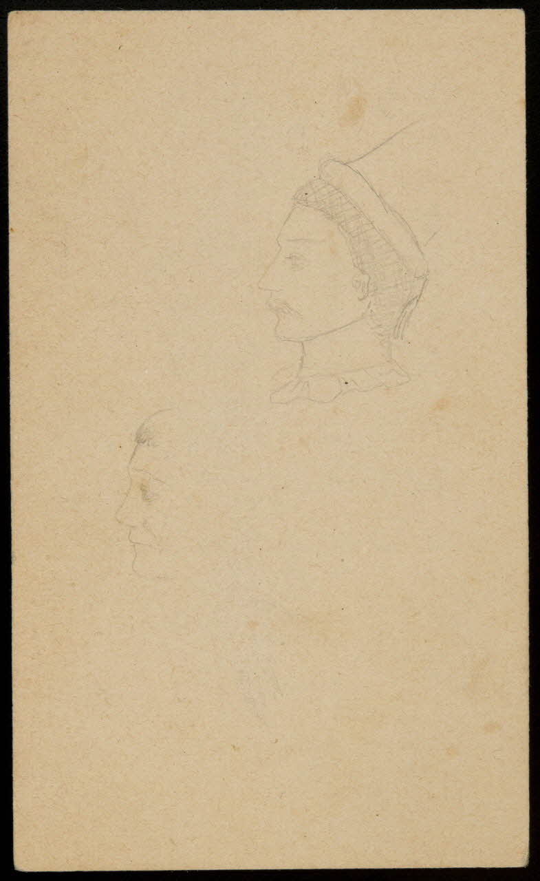 partie d'un ensemble de dessins Tête d'homme de profil 1968.102.4471 Photo Mucem
