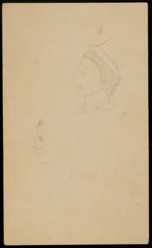 partie d'un ensemble de dessins Tête d'homme de profil 1968.102.4471  Photo Mucem