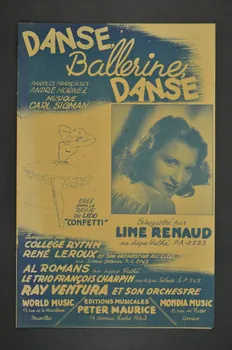 Carl Sigman ; André Hornez ; Line Renaud ; Jefferson Music Co. Inc.; chanson petit format New-York(Etats-Unis) 1947 1965.159.68  Photo Mucem
