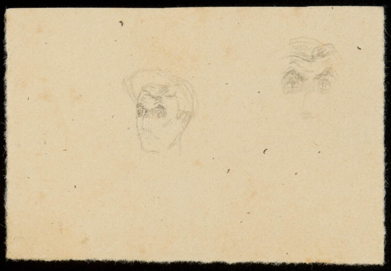partie d'un ensemble de dessins Tête d'homme 1968.102.4476 Photo Mucem
