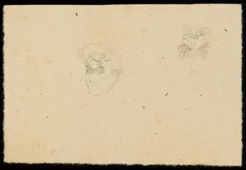 partie d'un ensemble de dessins Tête d'homme 1968.102.4476 Photo Mucem