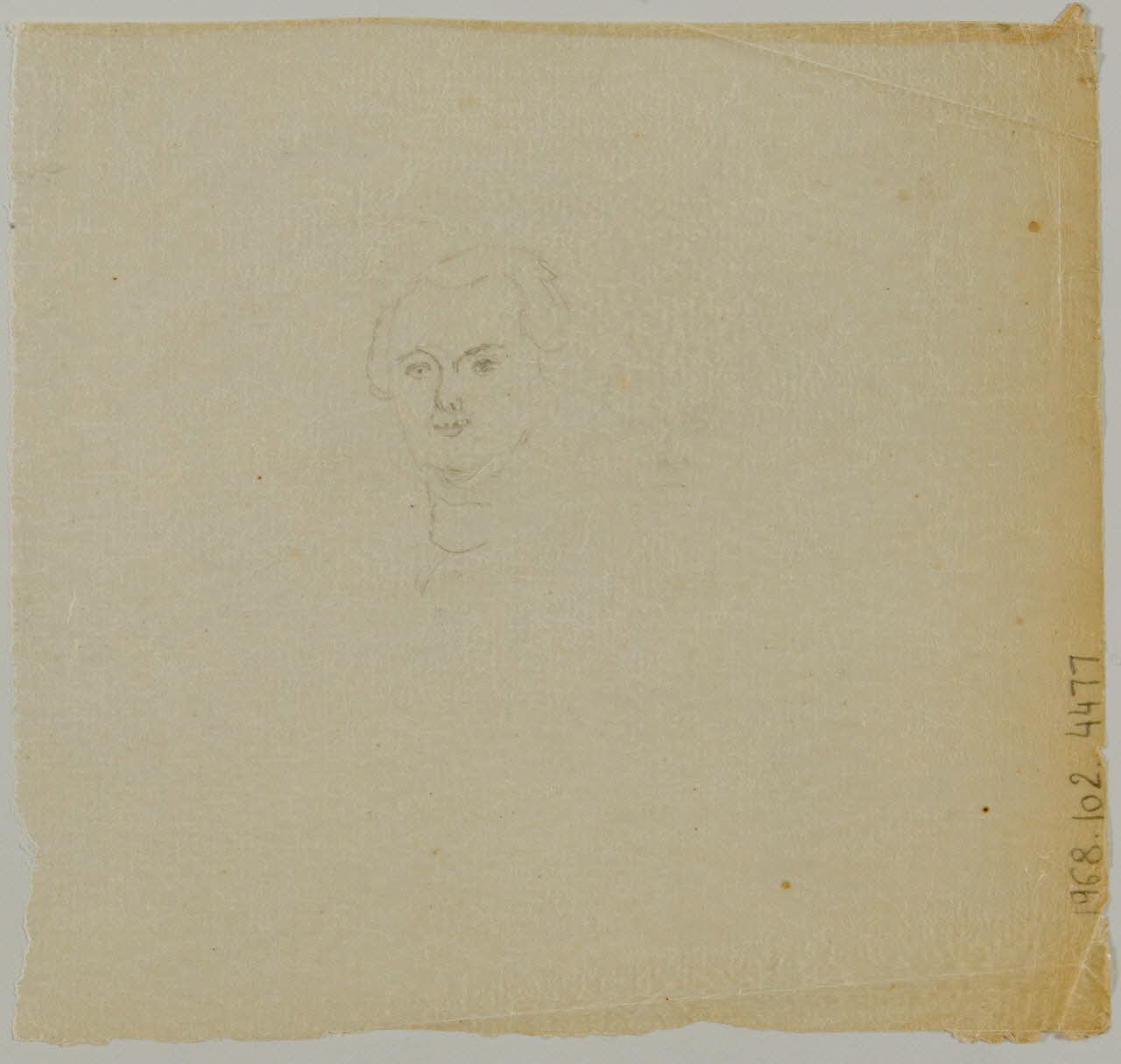 partie d'un ensemble de dessins Tête d'homme 1968.102.4477 Photo Mucem