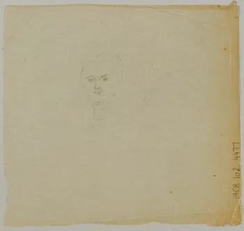 partie d'un ensemble de dessins Tête d'homme 1968.102.4477 Photo Mucem