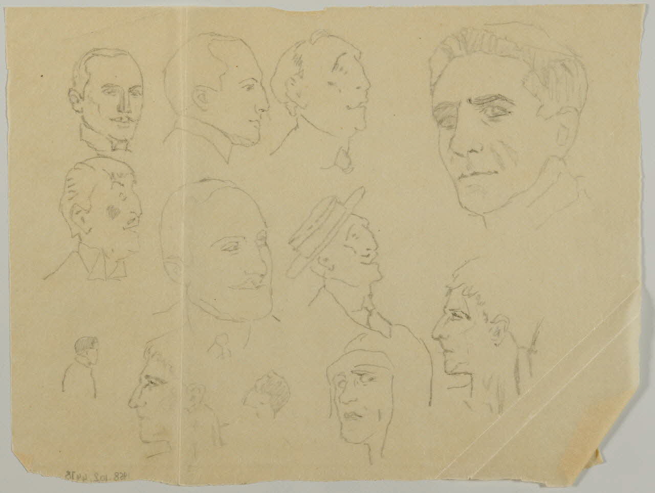 partie d'un ensemble de dessins Portraits 1968.102.4478 Photo Mucem