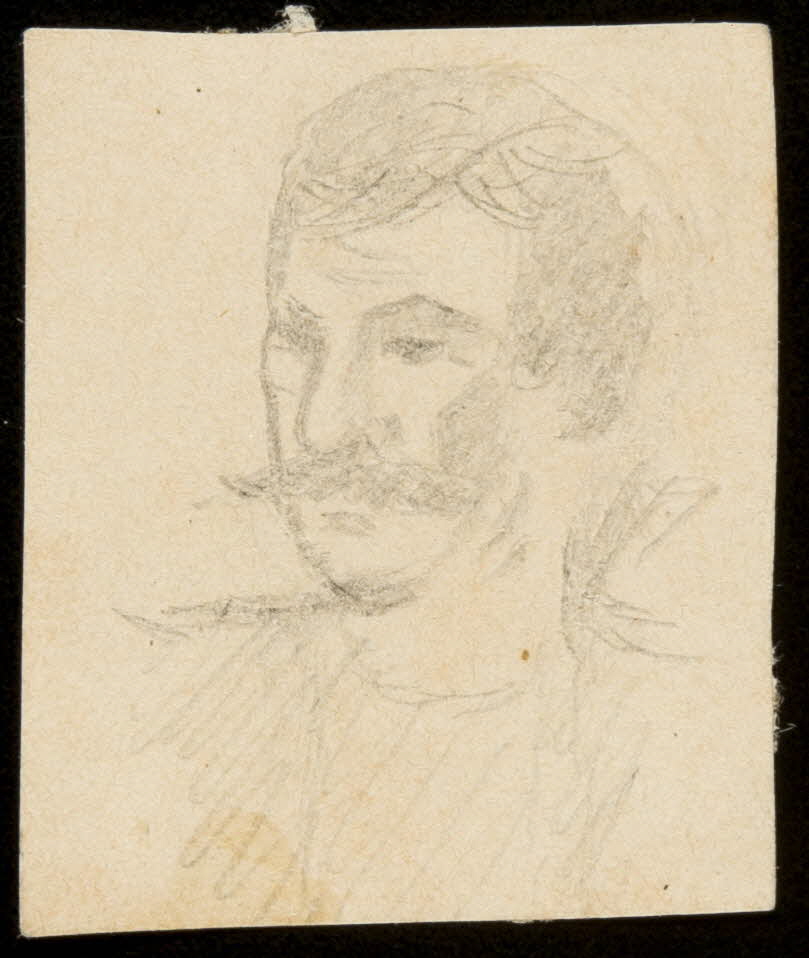 partie d'un ensemble de dessins Tête d'homme 1968.102.4480 Photo Mucem