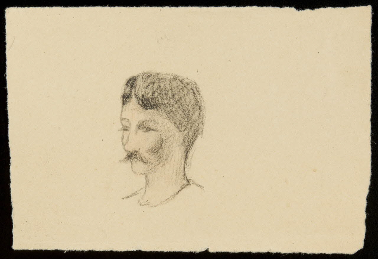 partie d'un ensemble de dessins Tête d'homme 1968.102.4481 Photo Mucem