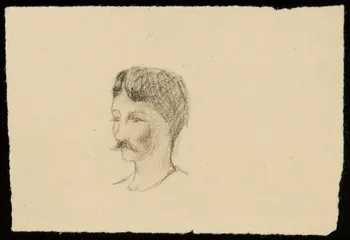 partie d'un ensemble de dessins Tête d'homme 1968.102.4481 Photo Mucem