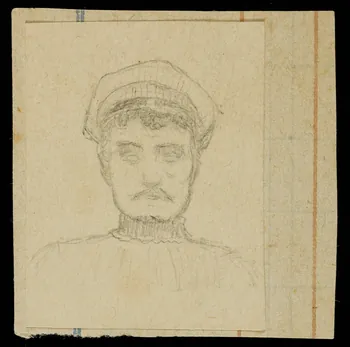 partie d'un ensemble de dessins Tête d'homme de face 1968.102.4485 Photo Mucem