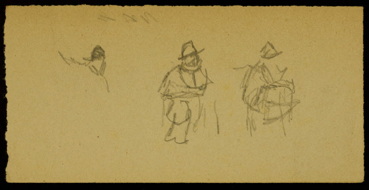 partie d'un ensemble de dessins Silhouette portant un chapeau 1968.102.4580 Photo Mucem