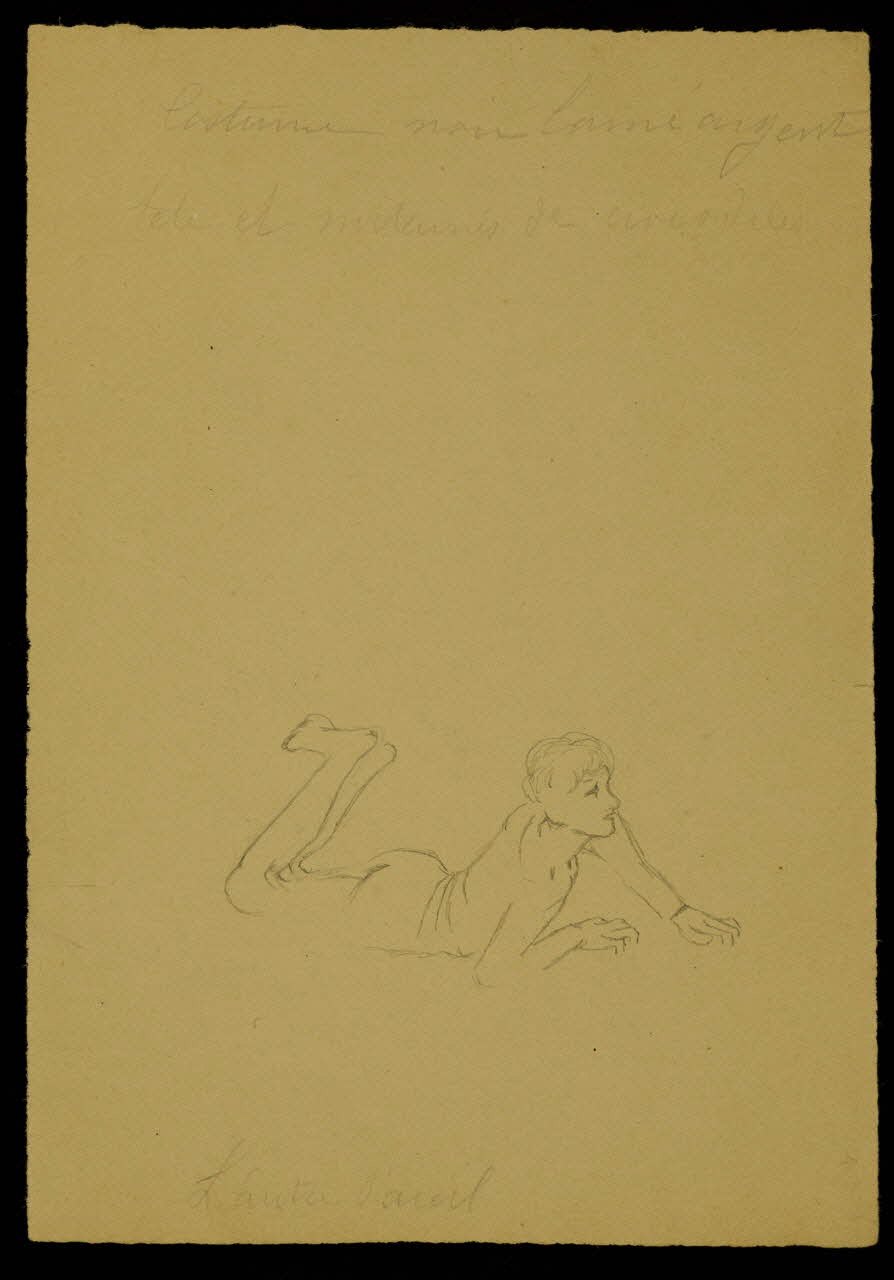partie d'un ensemble de dessins Homme allongé sur le ventre 1968.102.4581 Photo Mucem