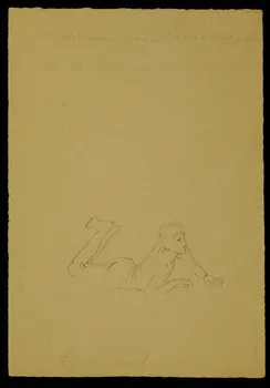 partie d'un ensemble de dessins Homme allongé sur le ventre 1968.102.4581 Photo Mucem