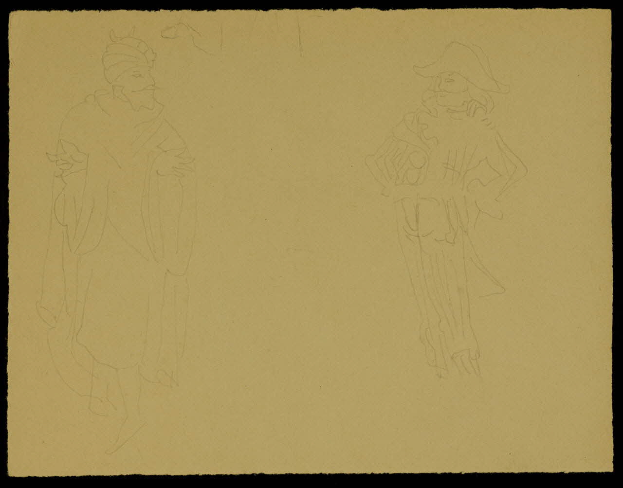 partie d'un ensemble de dessins Hommes vêtus de costumes 1968.102.4596 Photo Mucem