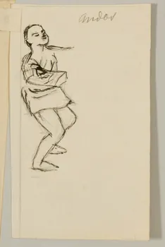 partie d'un ensemble de dessins Andos 1968.102.460.1-4 Photo Mucem