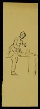 partie d'un ensemble de dessins Homme faisant un numéro 1968.102.4617 Photo Mucem