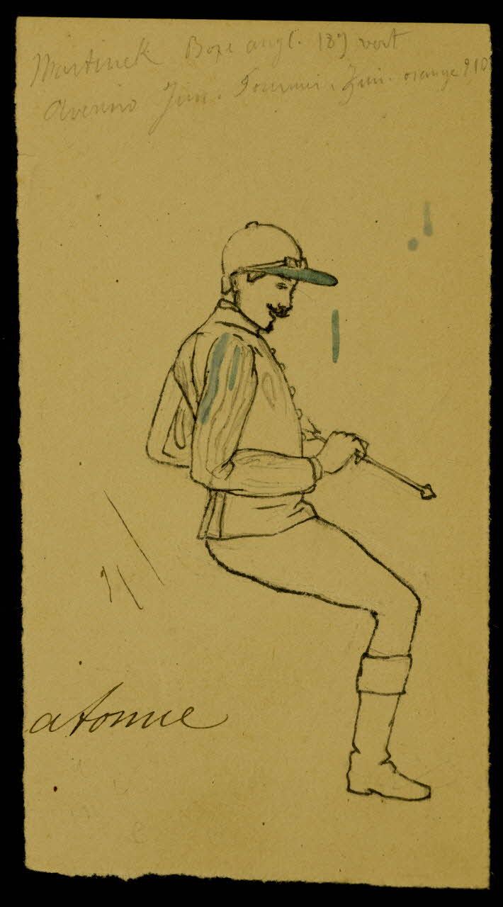 partie d'un ensemble de dessins Jockey 1968.102.4620 Photo Mucem