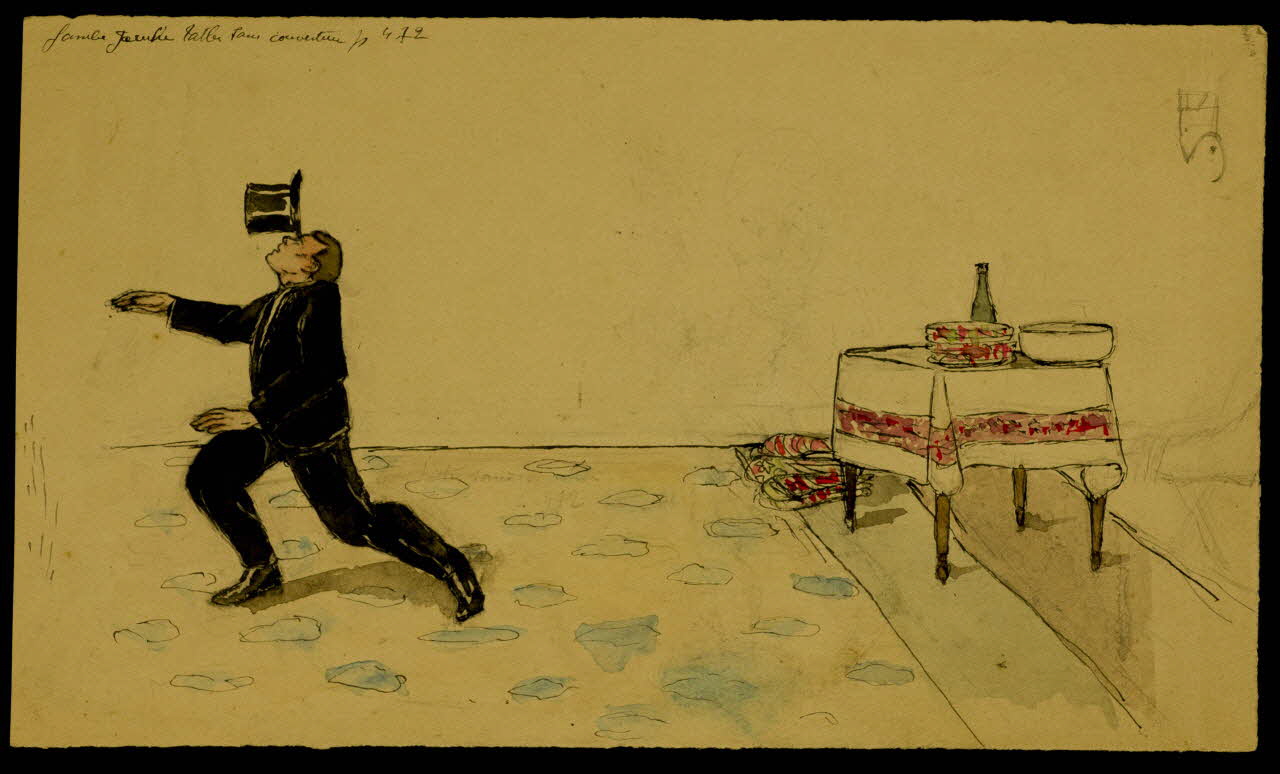 partie d'un ensemble de dessins Jongleur 1968.102.4625 Photo Mucem