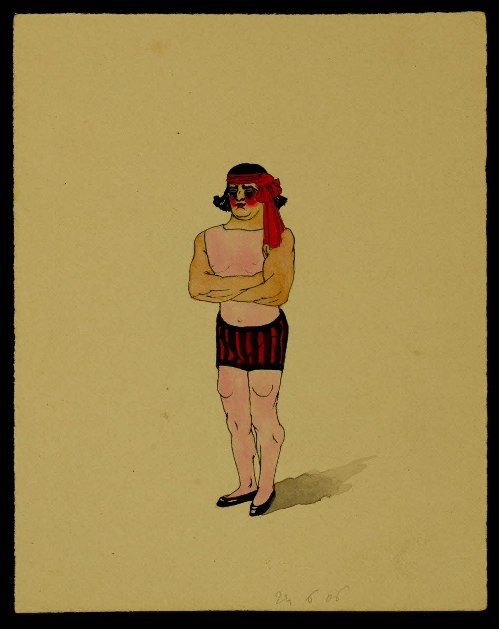 partie d'un ensemble de dessins Homme en costume 1968.102.4629 Photo Mucem