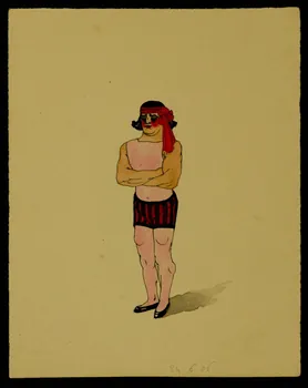 partie d'un ensemble de dessins Homme en costume 1968.102.4629  Photo Mucem