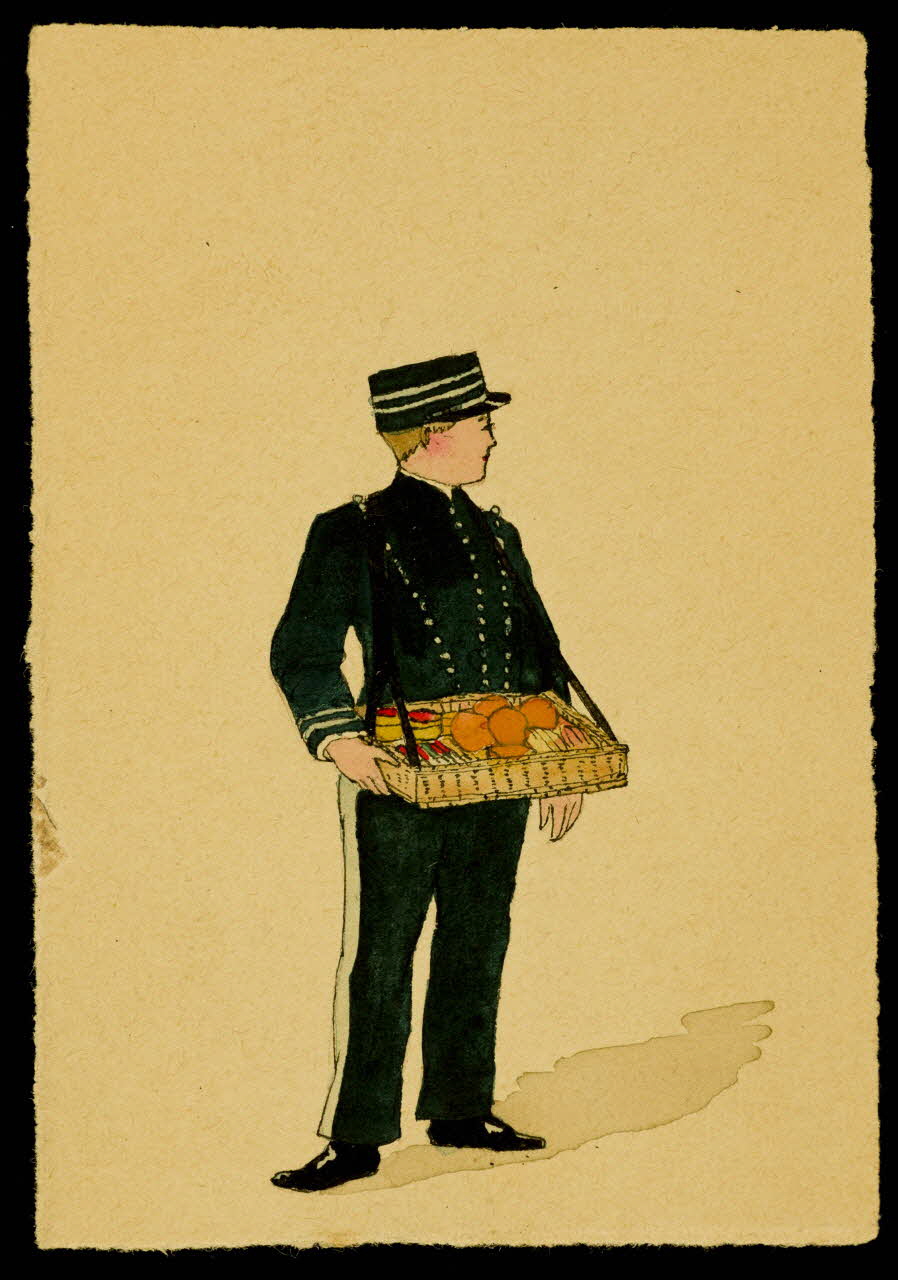 partie d'un ensemble de dessins Garçon vendant des friandises 1968.102.4639 Photo Mucem