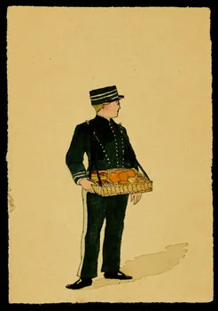 partie d'un ensemble de dessins Garçon vendant des friandises 1968.102.4639 Photo Mucem