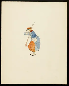 partie d'un ensemble de dessins Homme en costume de cirque 1968.102.4641  Photo Mucem