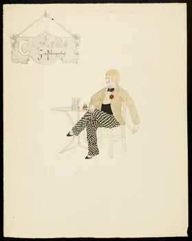 partie d'un ensemble de dessins Homme en costume de cirque 1968.102.4642 Photo Mucem