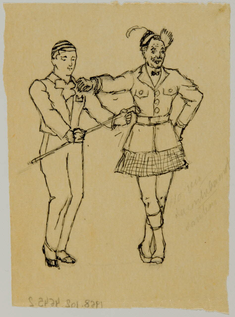 partie d'un ensemble de dessins Hommes déguisés 1968.102.4645.2 Photo Mucem