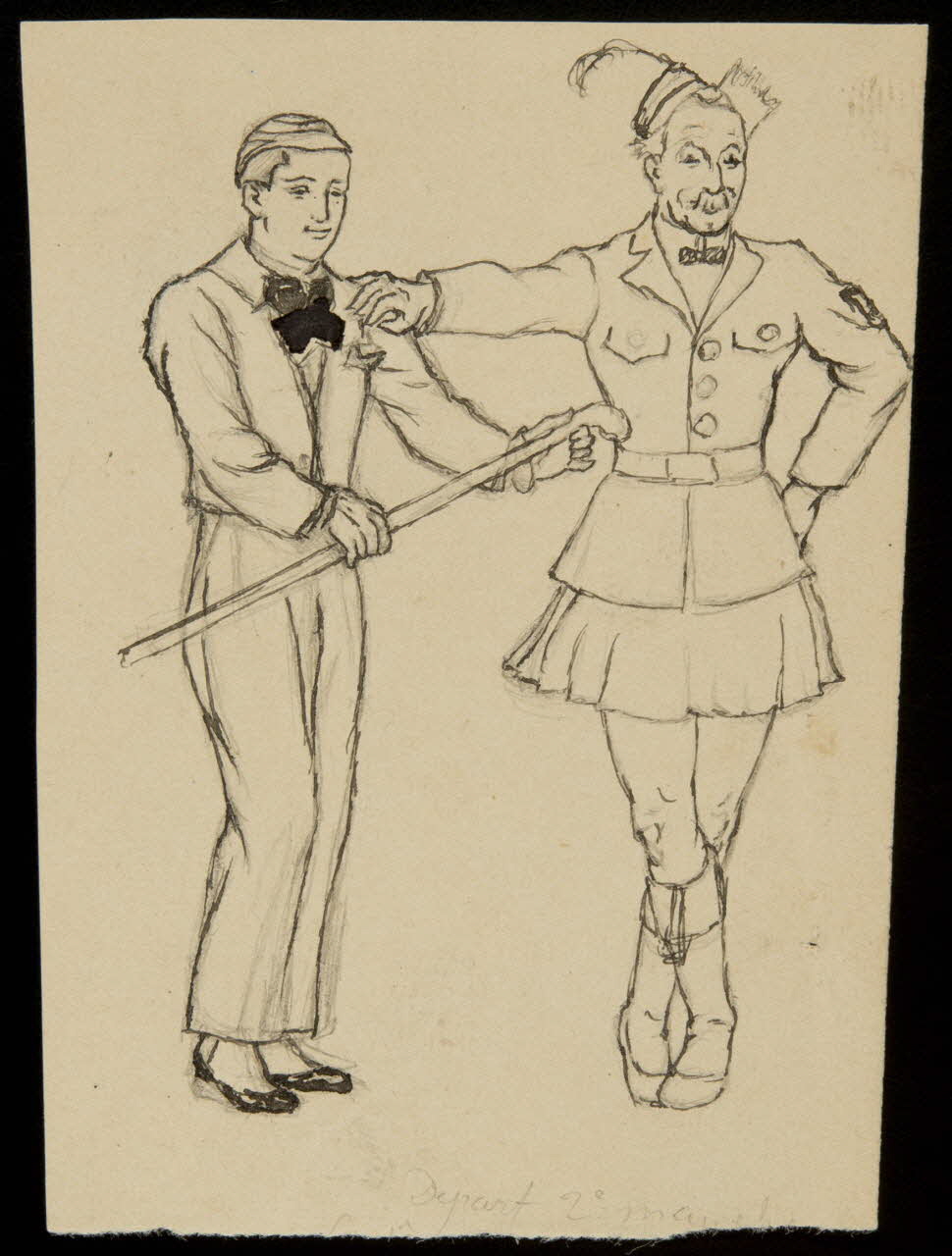 partie d'un ensemble de dessins Hommes déguisés 1968.102.4645.3 Photo Mucem