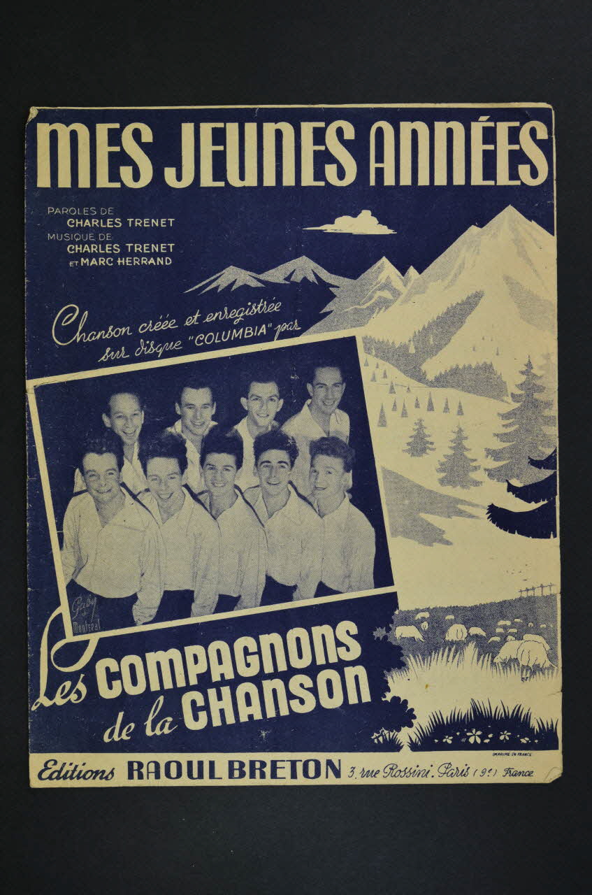 Charles Herrand ; Charles Trénet ; Les Compagnons De La Chanson ; France Music; ; Raoul Breton chanson petit format Île-de-France, France 1949 1965.159.77 Photo Mucem