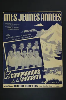 Charles Herrand ; Charles Trénet ; Les Compagnons De La Chanson ; France Music; ; Raoul Breton chanson petit format Île-de-France, France 1949 1965.159.77 Photo Mucem