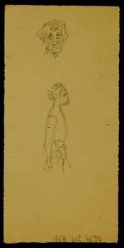 partie d'un ensemble de dessins Esquisses 1968.102.4655 Photo Mucem