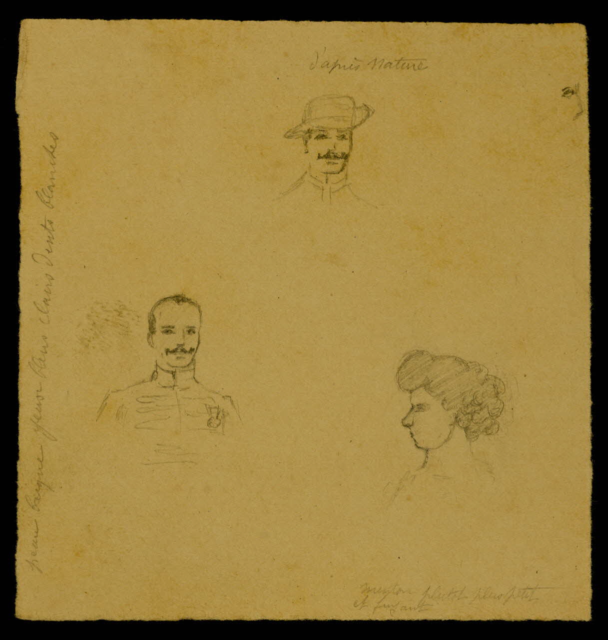 partie d'un ensemble de dessins Esquisses 1968.102.4663 Photo Mucem