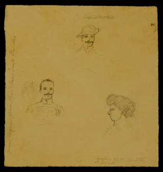 partie d'un ensemble de dessins Esquisses 1968.102.4663 Photo Mucem