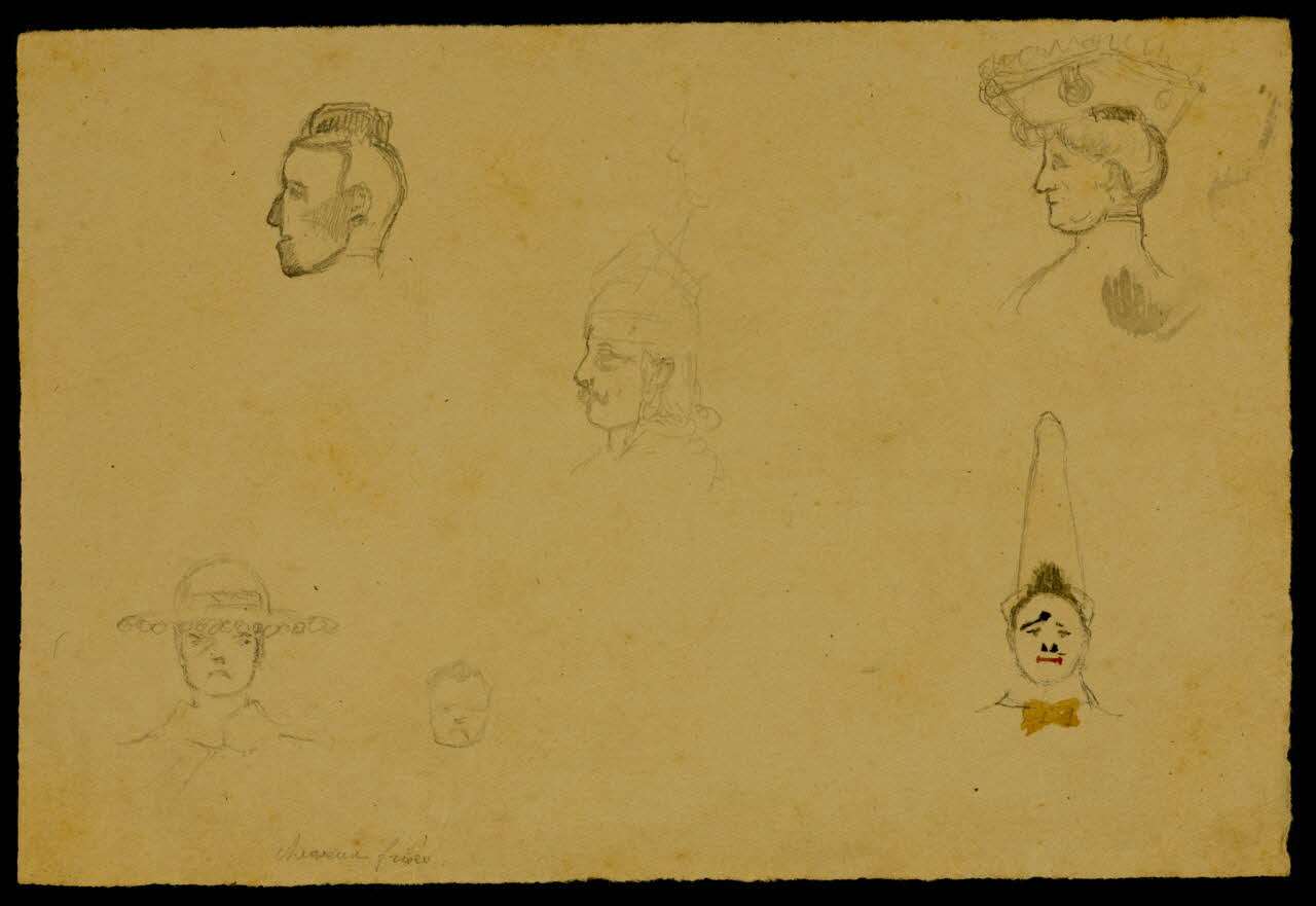 partie d'un ensemble de dessins Esquisses 1968.102.4664 Photo Mucem