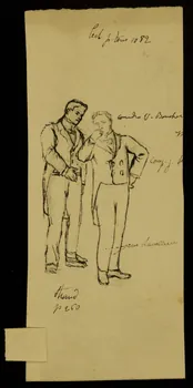 partie d'un ensemble de dessins Hommes discutant 1968.102.4674  Photo Mucem