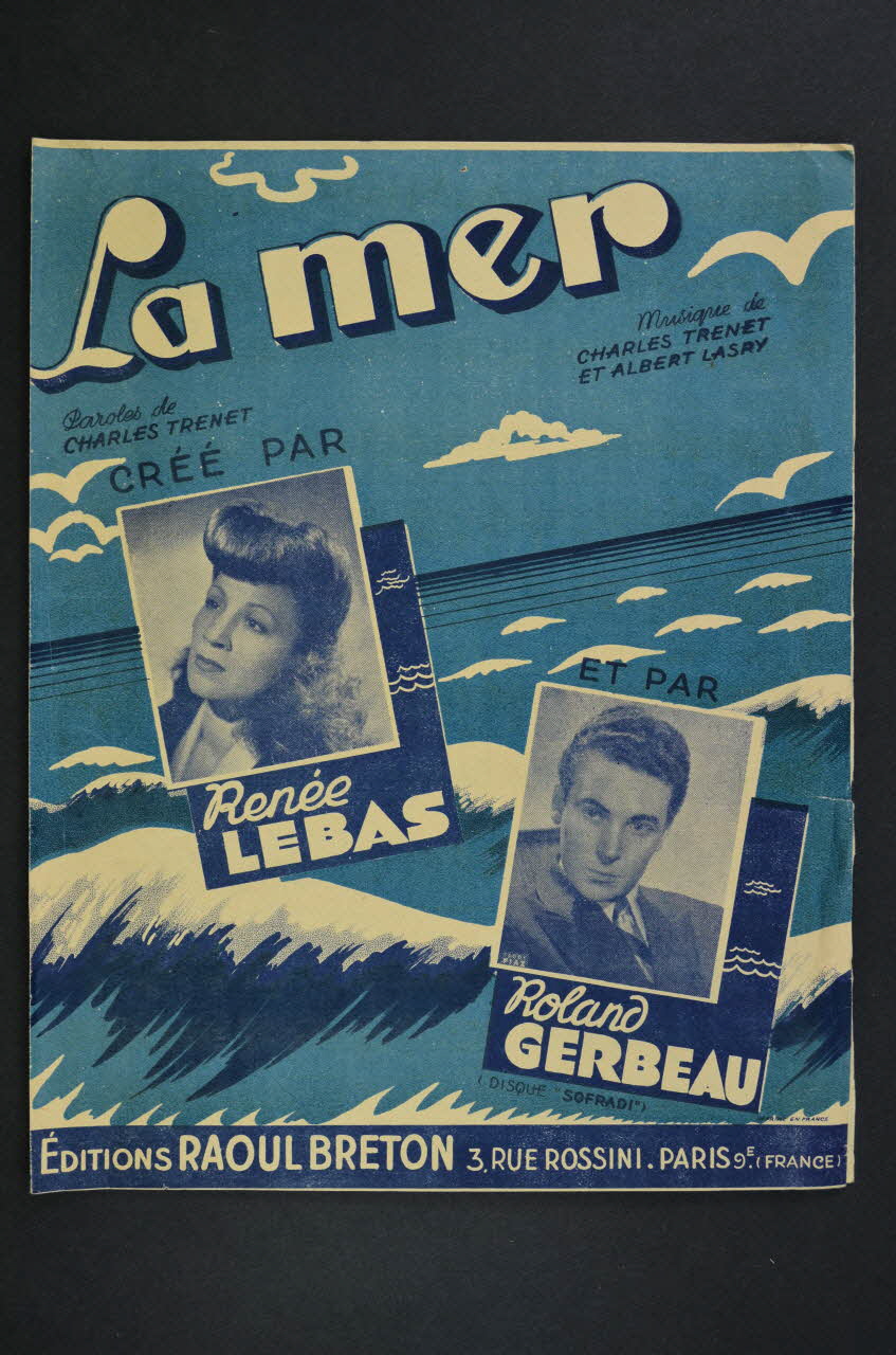 Albert Lasry ; Charles Trénet ; Renée Lebas ; Roland Gerbeau ; Raoul Breton chanson petit format Île-de-France, France 1945 1965.159.78 Photo Mucem