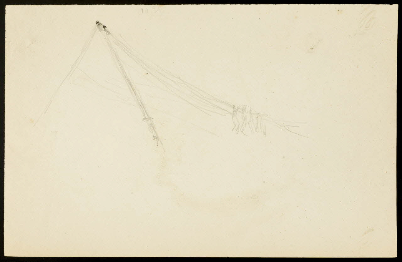 partie d'un ensemble de dessins Montage d'un chapiteau de cirque 1968.102.4697 Photo Mucem