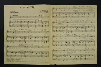 Albert Lasry ; Charles Trénet ; Renée Lebas ; Roland Gerbeau ; Raoul Breton chanson petit format Île-de-France, France 1945 1965.159.78 Photo Mucem