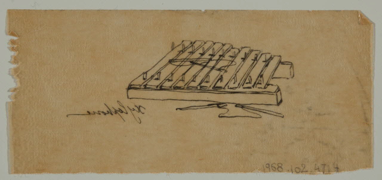 partie d'un ensemble de dessins Xylophone 1968.102.4714 Photo Mucem
