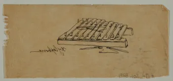 partie d'un ensemble de dessins Xylophone 1968.102.4714  Photo Mucem